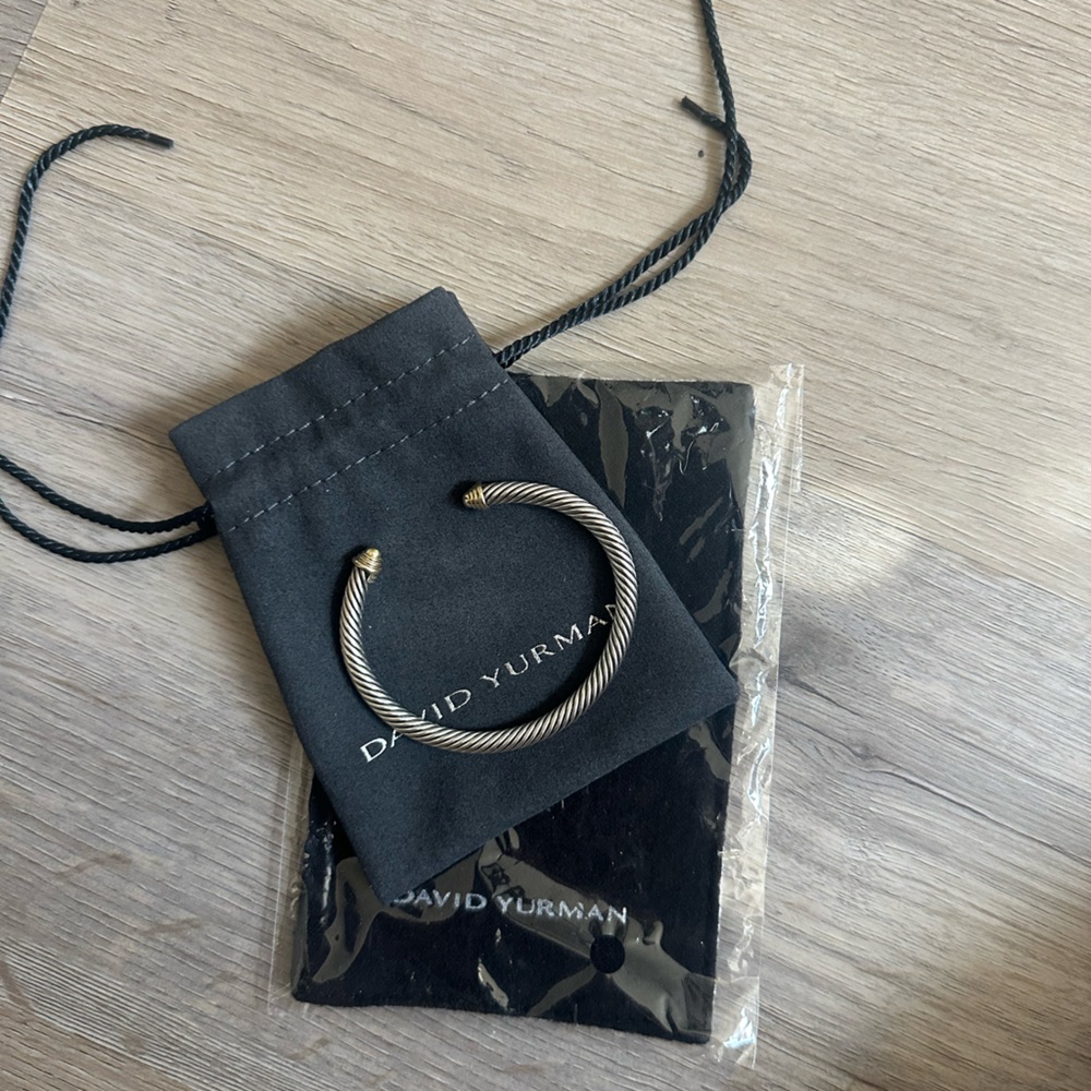 Cable Classics Bracelet with 14K Gold, 5mm size small